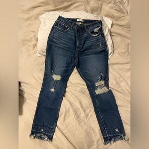 A&F Distressed Blue Jeans